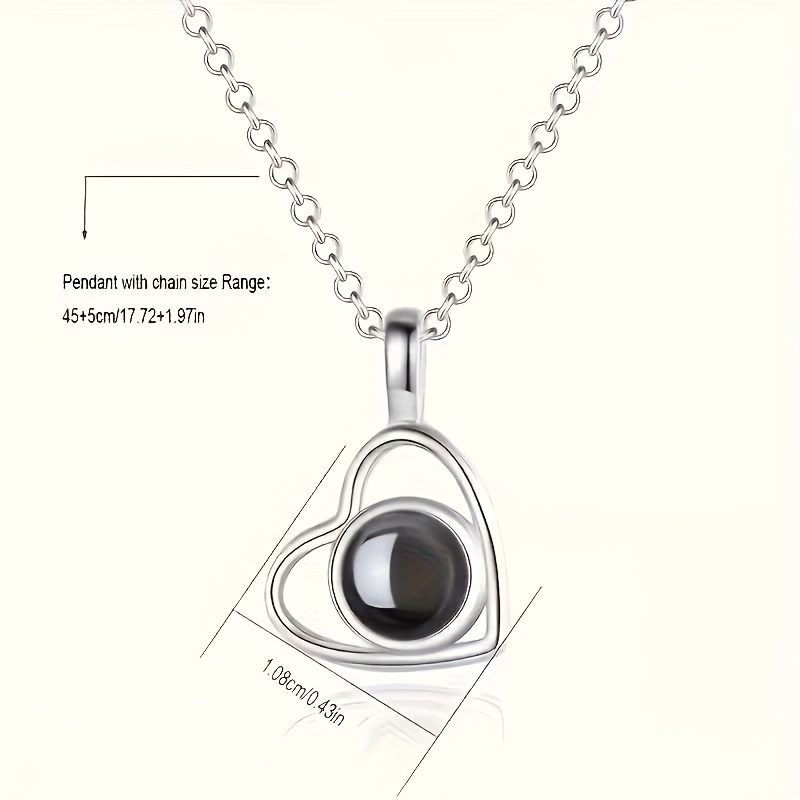 Custom Photo Heart Pendant Necklace — Personalized Christmas Gift